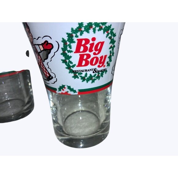 Big Boy Restaurant and Bakery Christmas snow angel Drinking Glasses - Picture 5 of 6